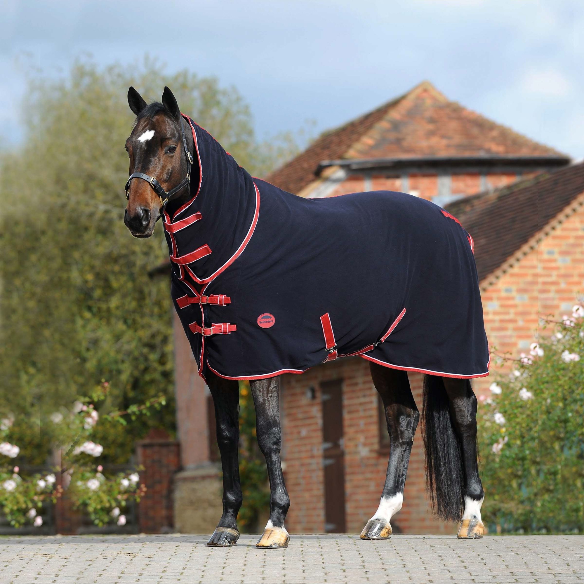 Weatherbeeta Fleece Cooler Combo Neck Rug - Navy